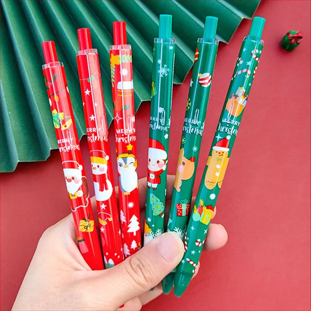 

Christmas Series Ballpoint Pen Cartoon Santa Claus Xmas Tree Elk Pen Stationery Merry Christmas Decor Elementary School Gifts