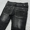 Y2K Washed Jeans Gothic Retro Micro Flared Double Waisted Lace Up Pants Men Women Streetwear High Quality Design Sense Trousers 5
