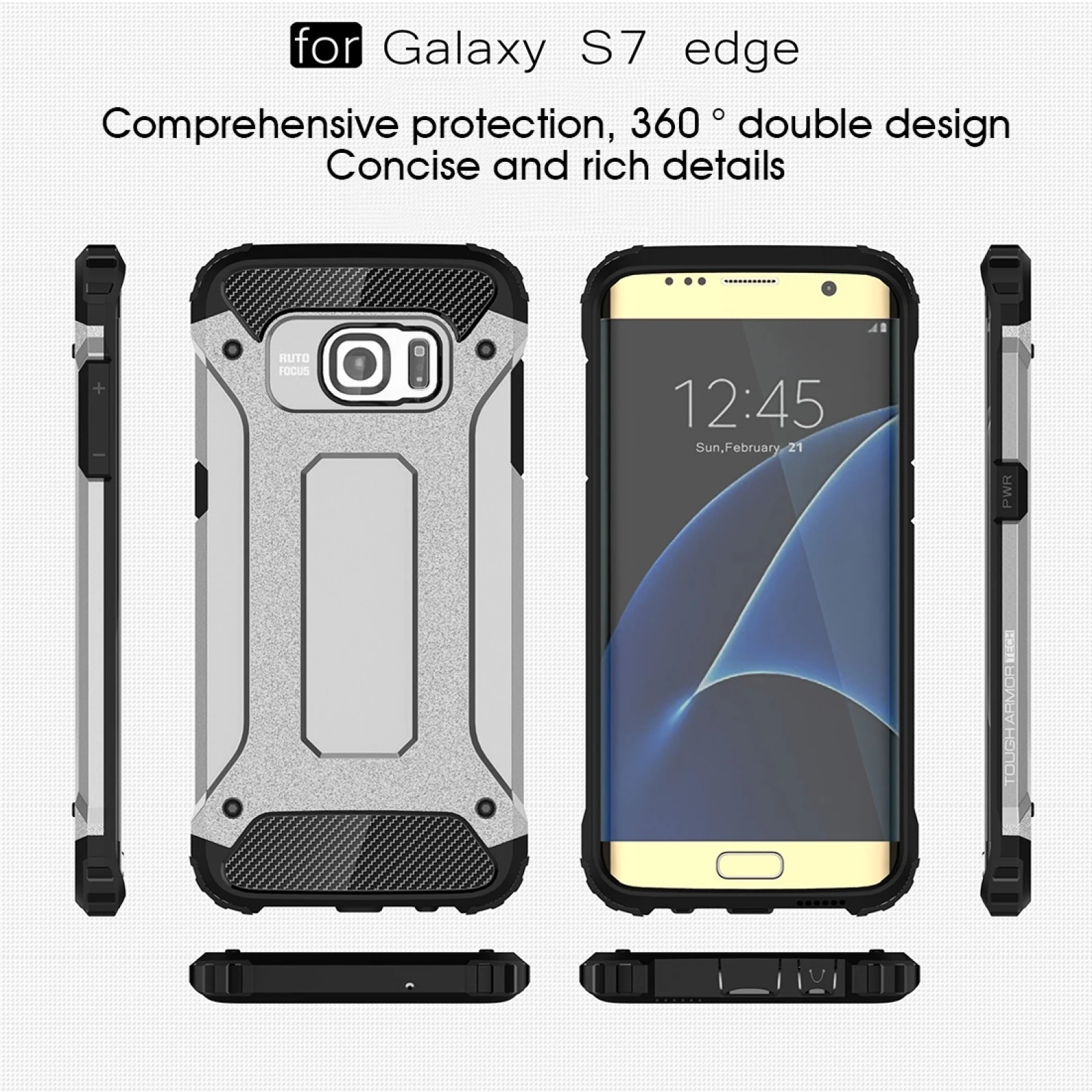 Phone Case For Galaxy S7 Edge / G935 Tough Armor TPU + PC Combination Case