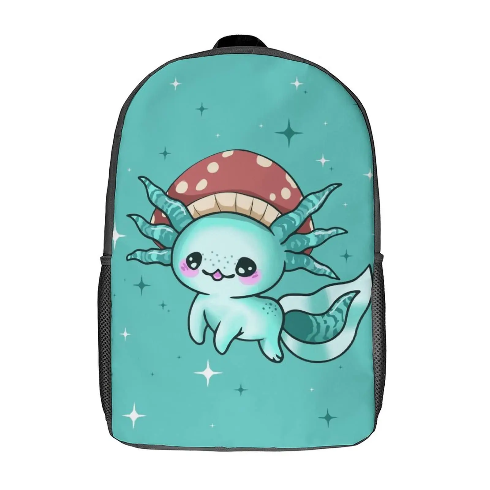 Axolotl Pattern Backpack for Kids Elementary Children Book Bags with Adjustable Strap Student Schoolbag Lightweight Personalized