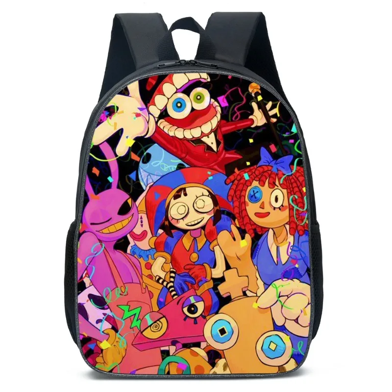 The Amazing Digital Circus Student School Bag Backpack Set Boys Girls Anime Kawaii Cartoon School Bag Mochila