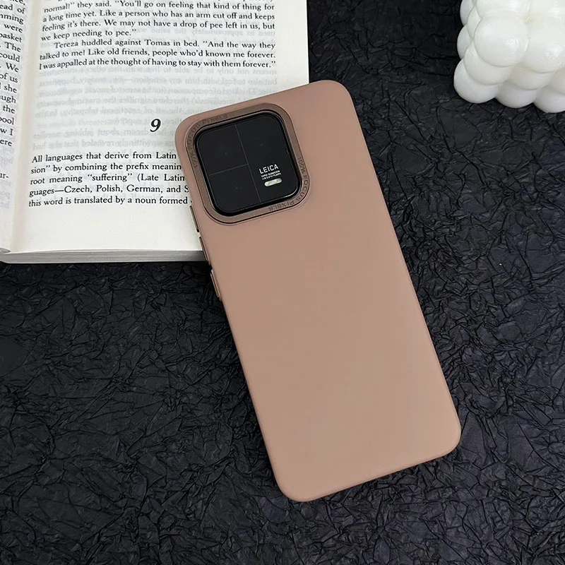 Luxury Matte Metal Bumper Phone Case with Camera Lens Protection and Shockproof Acrylic Back