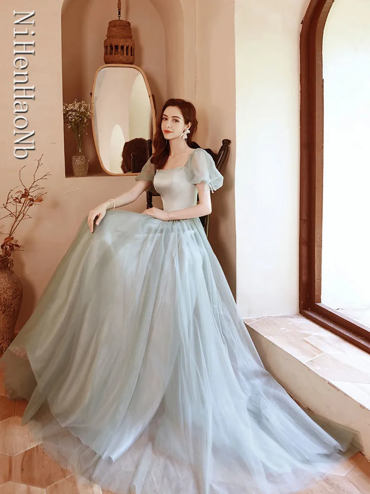 

2023 New Light Green Evening Dress Quinceanera Dresses Princess Robe De Soiree Elegant Floor-length Ever Pretty Vestidos