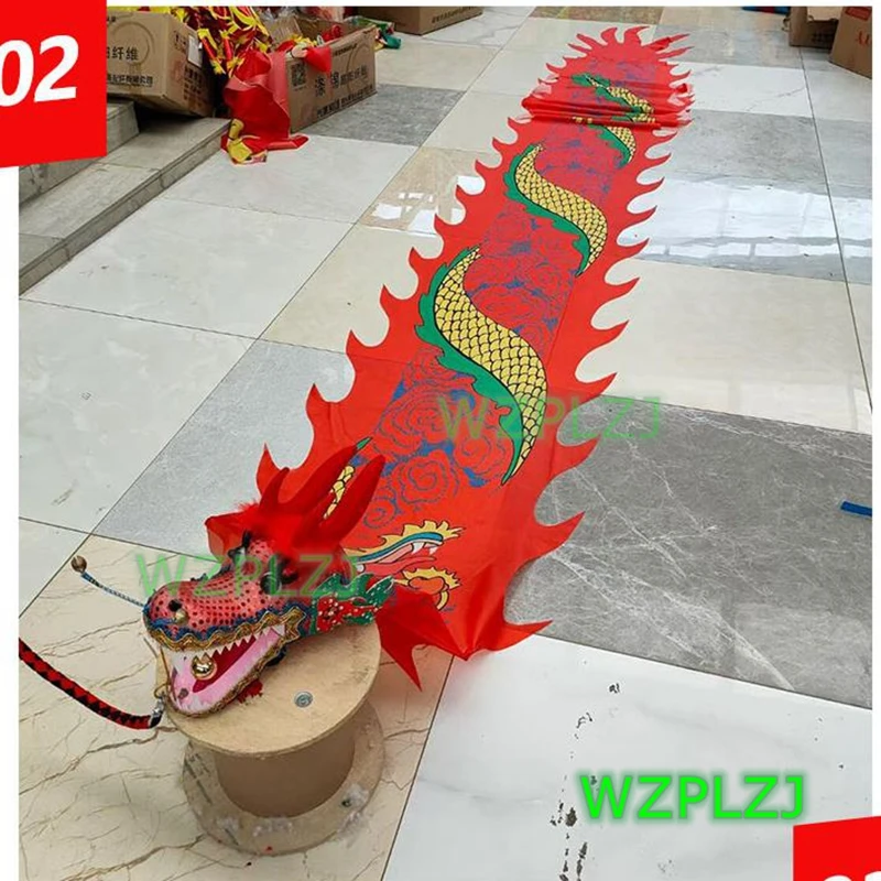 

6M 8m Streamer Ribbon Silk Dragon Dance Costume Game Adult Sports Stage Square Performance Cartoon Toy Group Prop