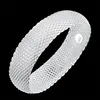 Fashion Silver Color Big Web Bangle Bracelet For Women 925 Stamp Wedding Engagement Trendy Jewelry Factory Price Wholesale 1