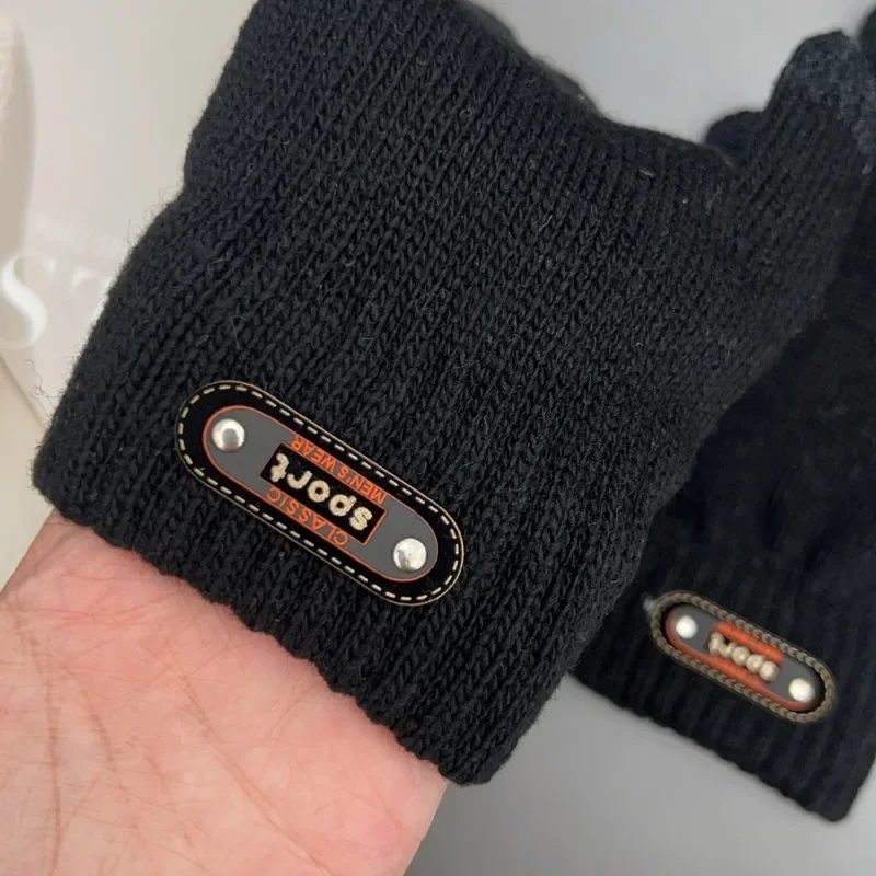 Two Finger Touchscreen Gloves Winter High Elasticity Thickening Lining Glove Unisex Outdoor Skiing Freeze-proofing Warm Gloves