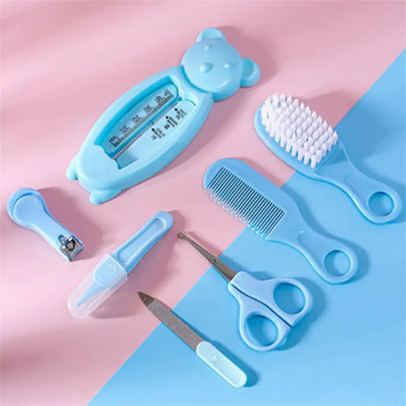 1-13Pcs/Set Newborn Baby Kid Nail Hair Health Care Thermometer Grooming Brush Kit Clipper Scissor Multifunction Baby Hygiene Kit