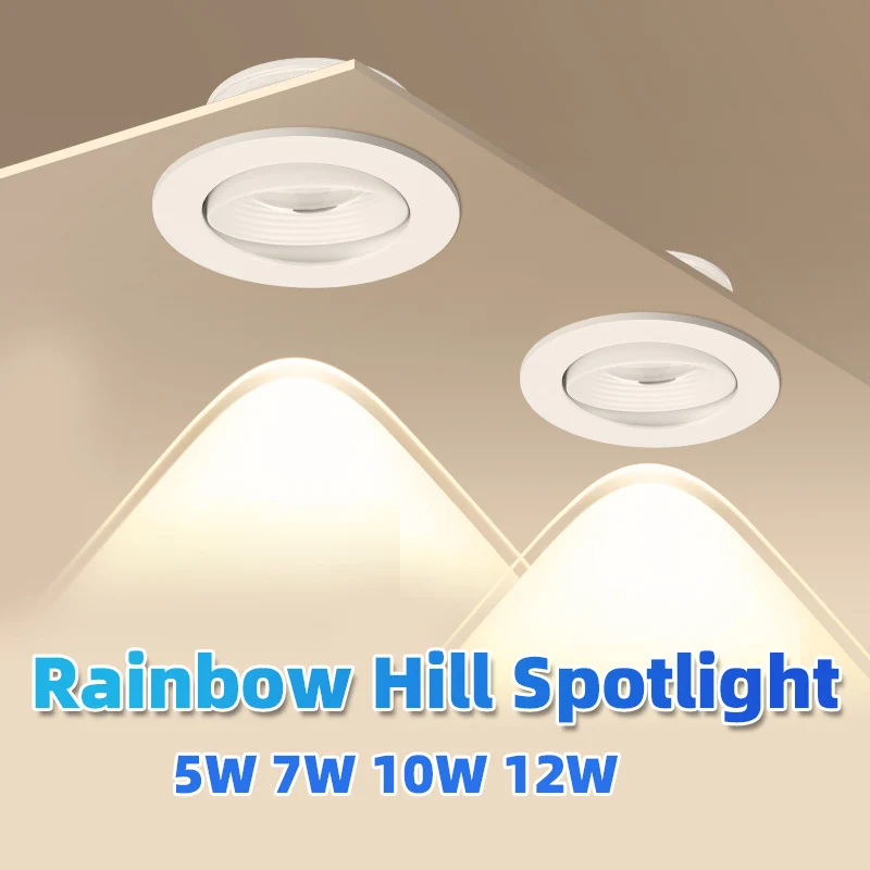 

Приглушаемые встроенные светильники, 5W7W/10W12W COB, потолочные светильники, прожекторы с регулируемым углом, фотолампы CRI90 для дома с антибликовым покрытием