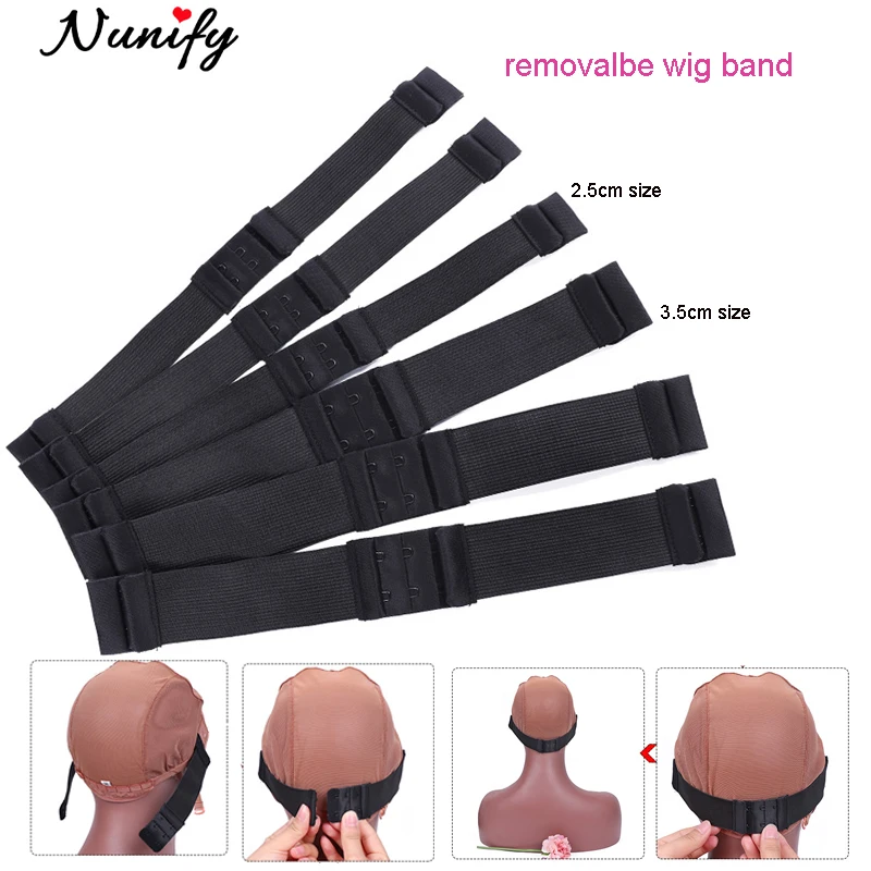 Adjustable Elastic Band For Wigs Removable Wig Straps For Making Wigs Non  Slip Elastic Band Around With Adjustable Buckle,Hooks