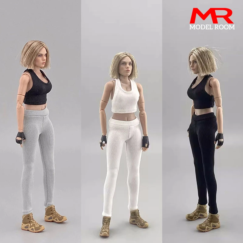 

1/12 Scale Female Soldier Vest Skinny Yoga Pants Clothes Model Fit 6'' TBL PH Female Action Figure Body Dolls