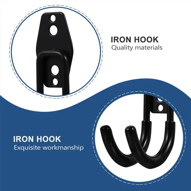 1Db Nagy Teherbírású Kerti Tömlő Fogas Falra Tartó Víztömlő Tartó, Tömlőhorog A Víztömlőhöz (Fekete, 6,3X5.5X2.6 Hüvelyk) - Image 5