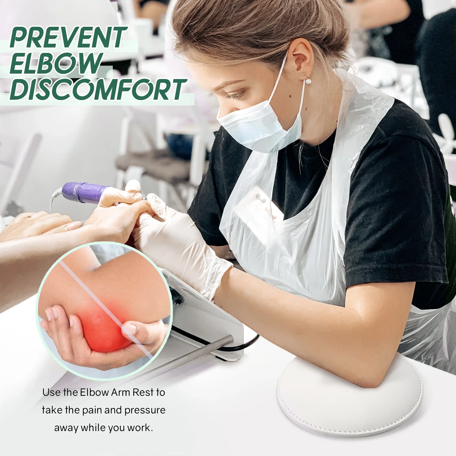 Nail Table Pillow Hand Foot Rest Manicure Pedicure Nail Cushion Holder Desk Arm Rest Hand Pillow Professional Soft PU Tools