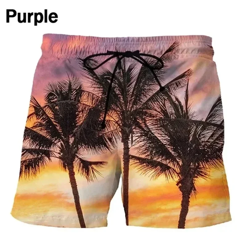 3D-Printed-Landscape-Palm-Tree-Beach-Shorts-For-Men-Summer-Men-Outdoor ...