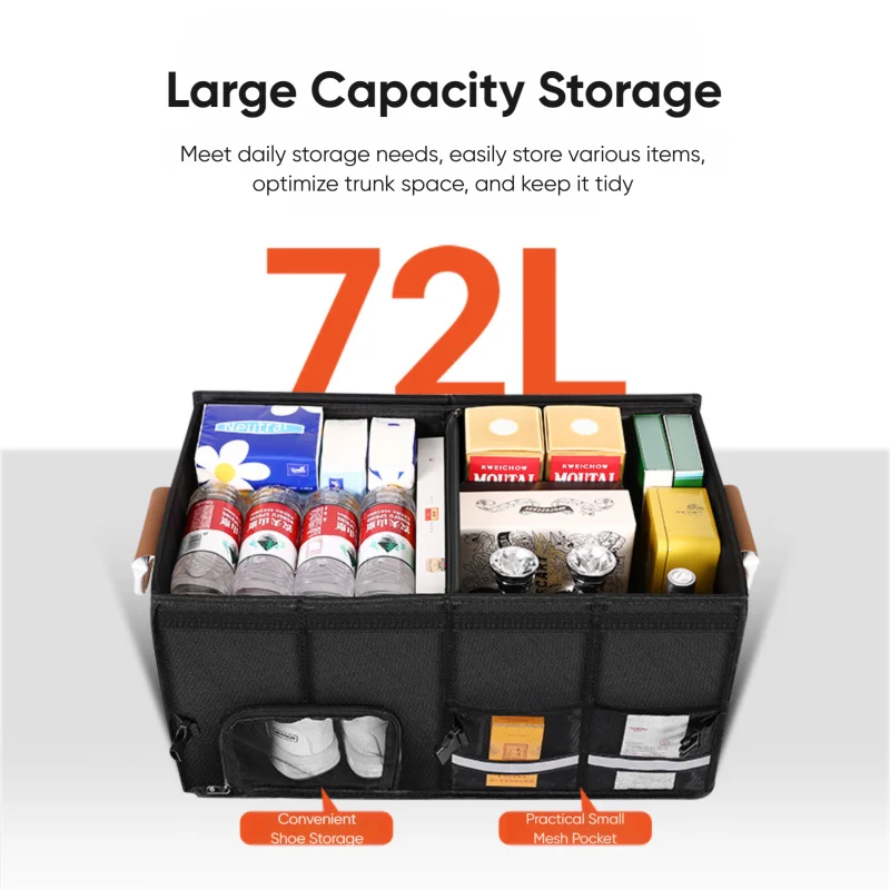 Waterproof Foldable Trunk Storage Box - Large-Capacity Portable Car Organizer