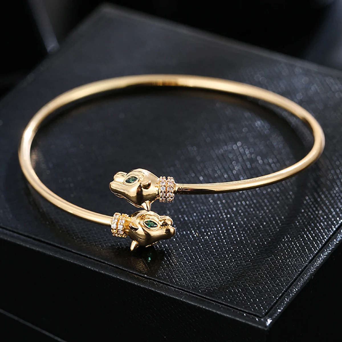 Zirconia Bracelet Classic Zirconia Leopard Pattern Head Bracelet for Women's High end Jewelry Accessories with bangle bracelet,zircon bracelet,stone bracelet,zirconia bangle
