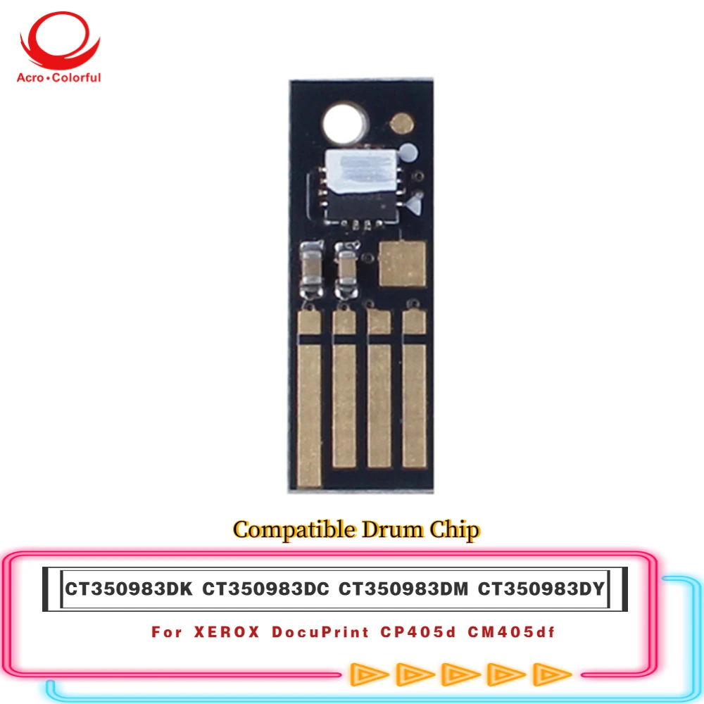 

55K CT350983DK CT350983DC CT350983DM CT350983DY Compatible Drum Chip For XEROX DocuPrint CP405d CM405df Laser Printer Cartridge