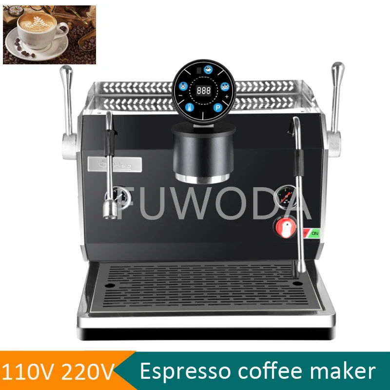 

Commercial Coffee Maker Semi-automatic Dual Boilers with Milk Froth High Efficiency Espresso Machellone Heating Easy To Clean