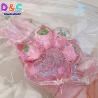 Fidget Toy Kawaii Transparent Strawberry Cat Paw Squeeze Toys Creative Slow Rebound Decompression Venting Rebound Toys For Kids 1