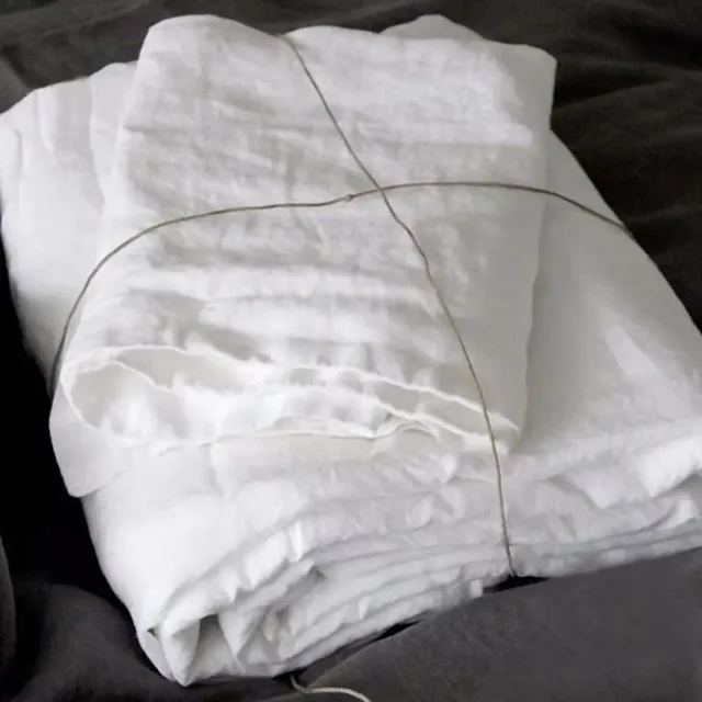 Ensemble de draps en lin 100% lavé, 3 pièces, draps de lit en lin naturel, 2 taies d'oreiller, literie de ferme douce et respirante, drap plat 5