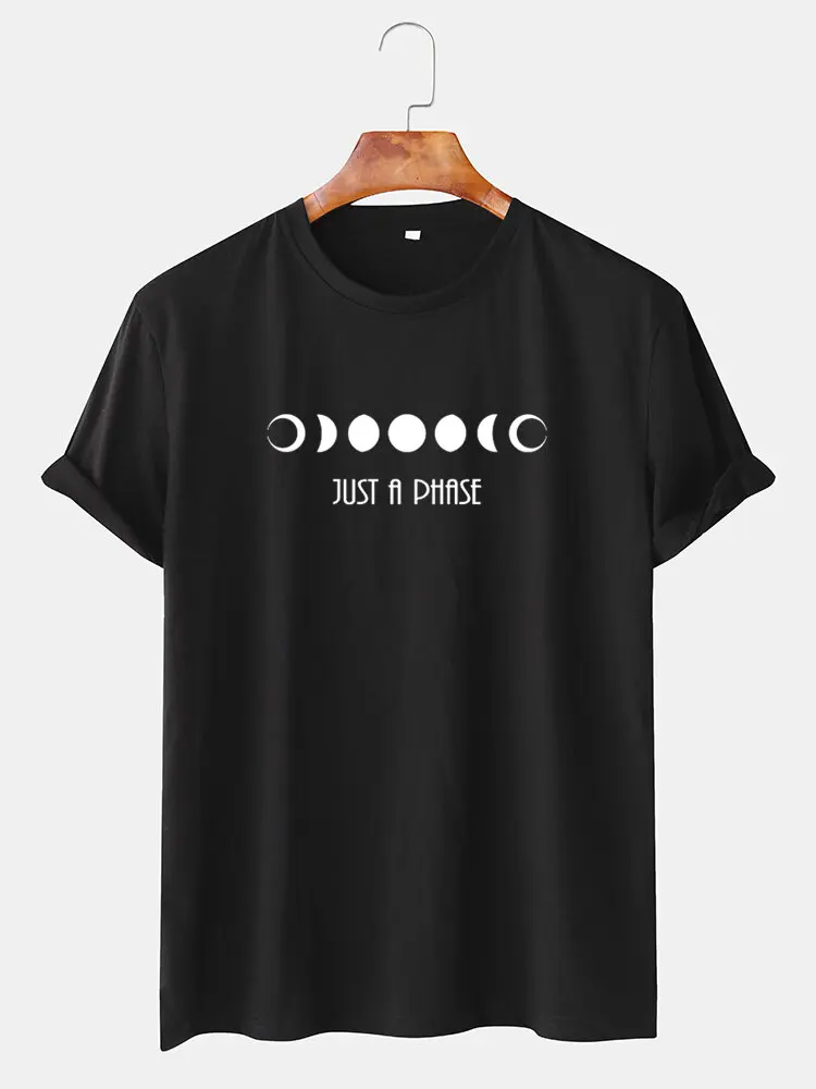 

Moon Print Short Sleeve Loose modal T-Shirts