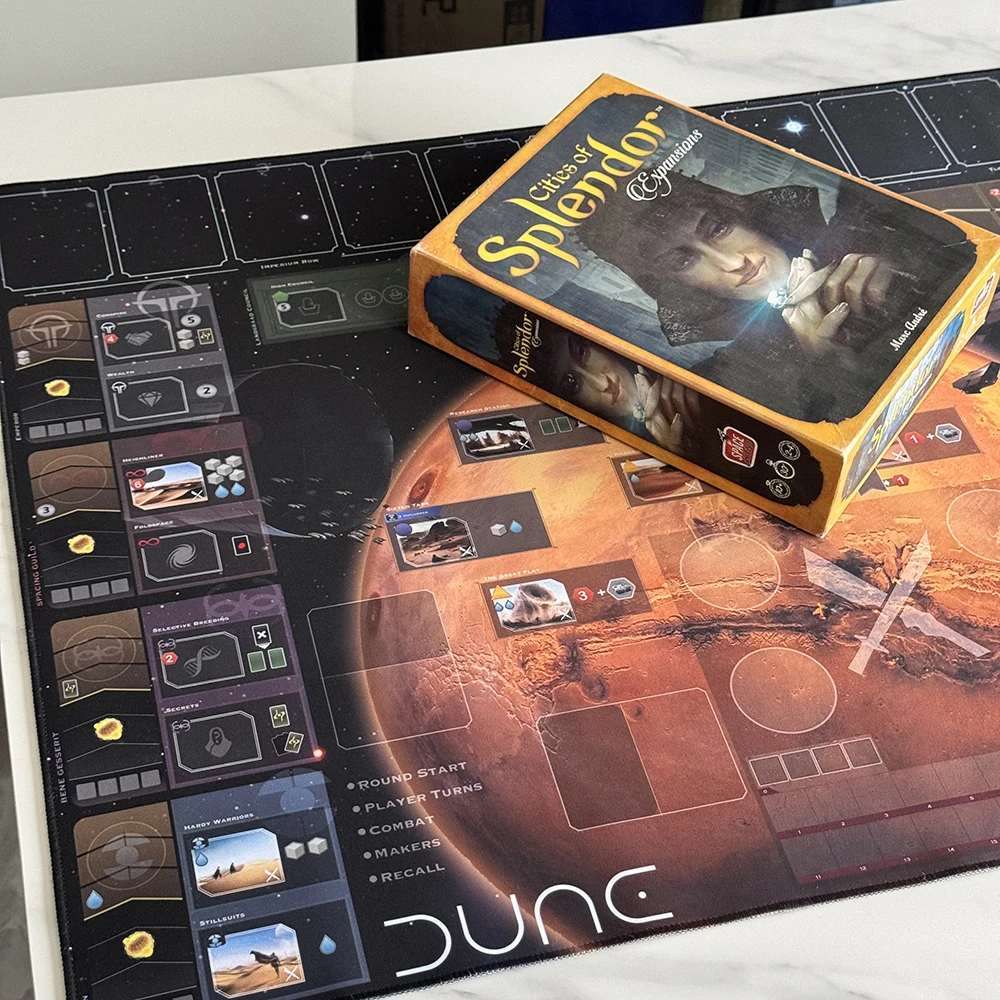 Board Game Playmat Dune Imperium Rise of IX Immortality Rubber 90CMx60cm