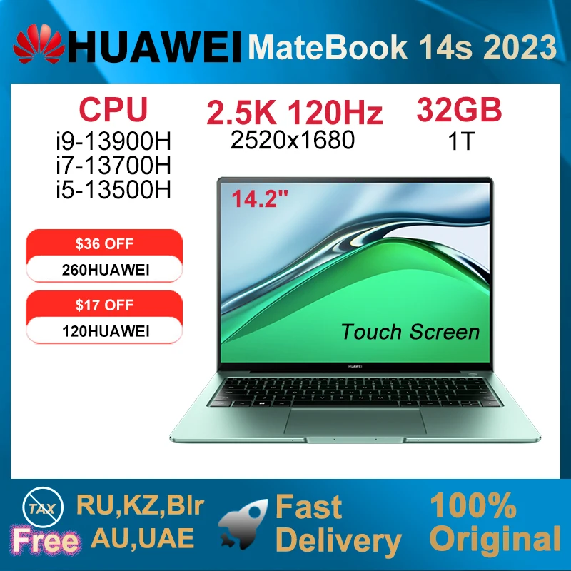 2023 HUAWEI MateBook 14s Laptop i5-13500H/i7-13700H/i7