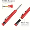 6 Colors Refill Solid Carpenter Pencil Mechanical Pencil With Sharpener for Woodworking Construction Marking Scribing Tools 4