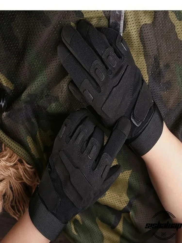 Glove Men's Tactical Special Forces Black Eagle Autumn and Winter Thin Suede Warm Sports Fitness Anti Slip Durable Motorcycle 6