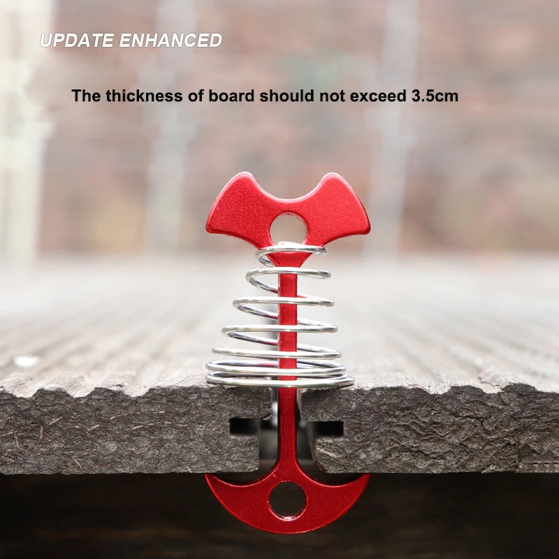 Tent Pegs Camping Tent Accessories Tent Hooks 5/10PCS Spring Fishbone Deck Pegs Tent Stakes Awning Anchor Wind Rope Buckle with Carabiner Deck Fixed Nails