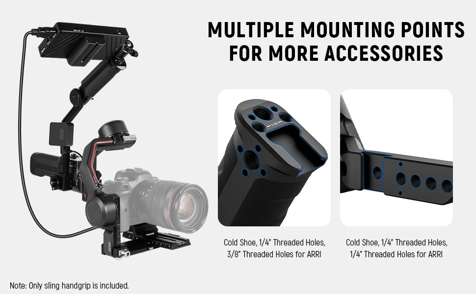 NEEWER Adjustable Sling Handle Grip Compatible with DJI Ronin RS4 RS3 Mini RS 3