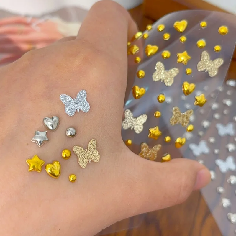 Gold Silver Temporary Tattoos DIY Body Art Stickers