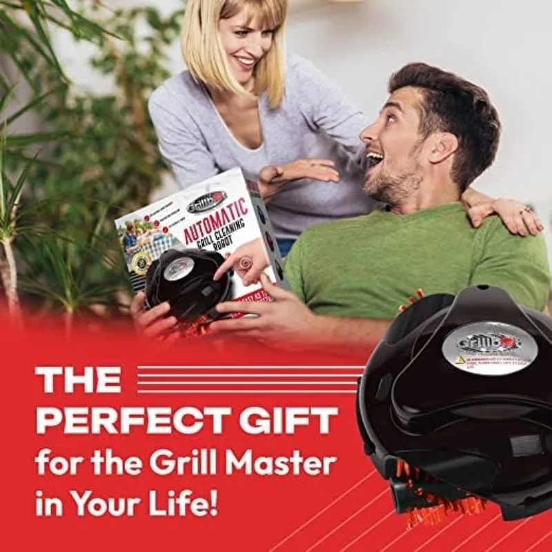 Grillbot Automatic Grill Cleaning Robot with Nylon Brushes, BBQ Cleaner, Brush, Scraper, BBQ Accessories