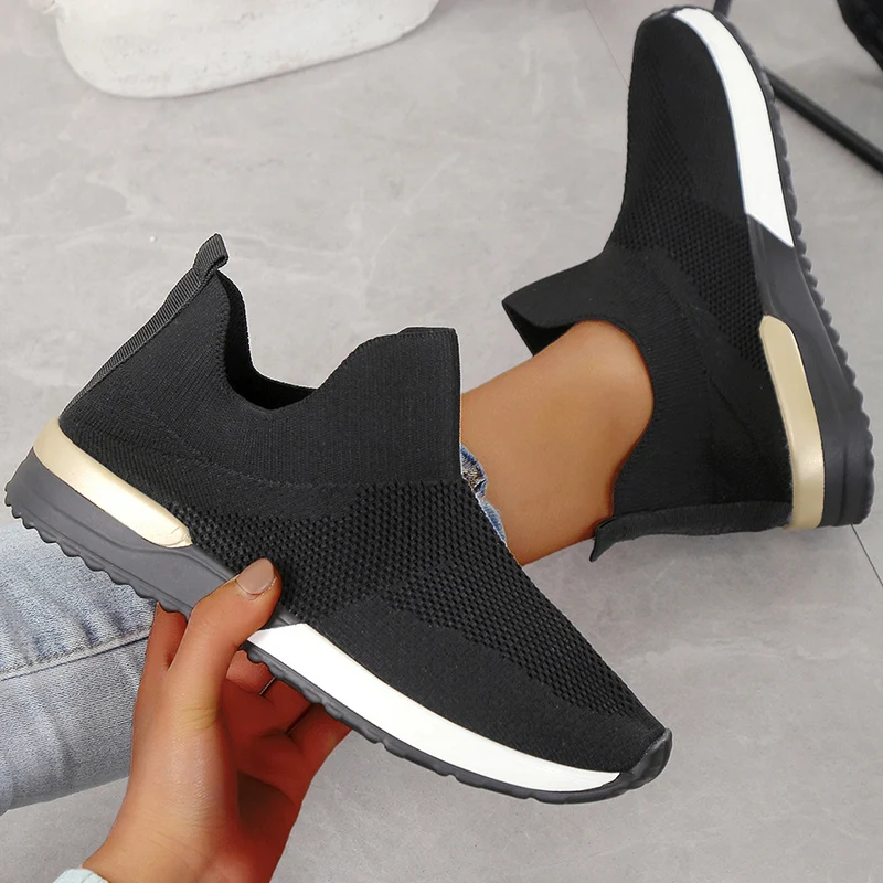Sneakers Women Vulcanized Shoes Ladies Solid Color Slip-On Sneakers for Female Casual Sport Shoes 2022 Fashion Mujer Shoes