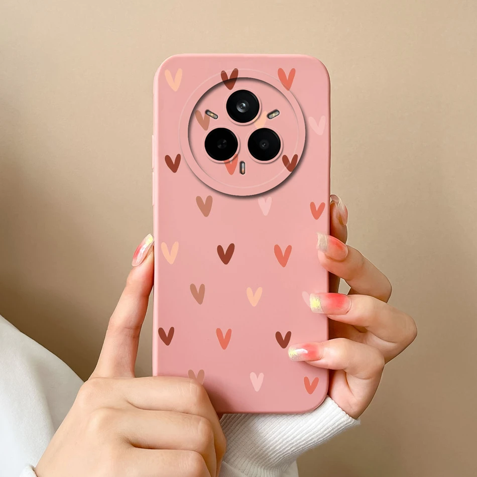 Love Heart Liquid Silicone Phone Case - Soft High-Quality Full Protection Cover