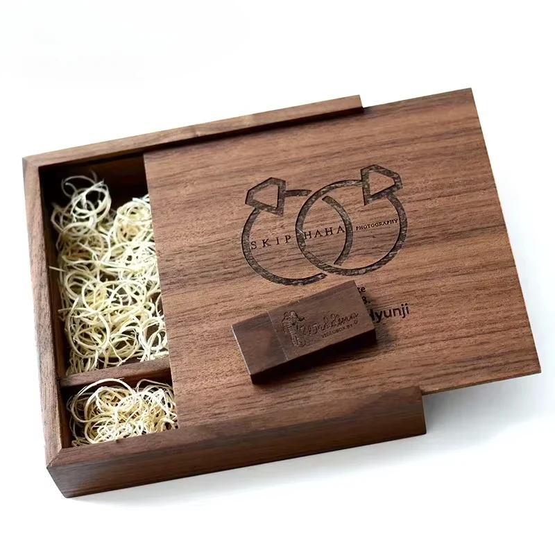 Wood Album Style USB 3.0 4GB 8GB 16GB 32GB 64GB USB+BOX Wedding Photography Free usb flash drive flash drive