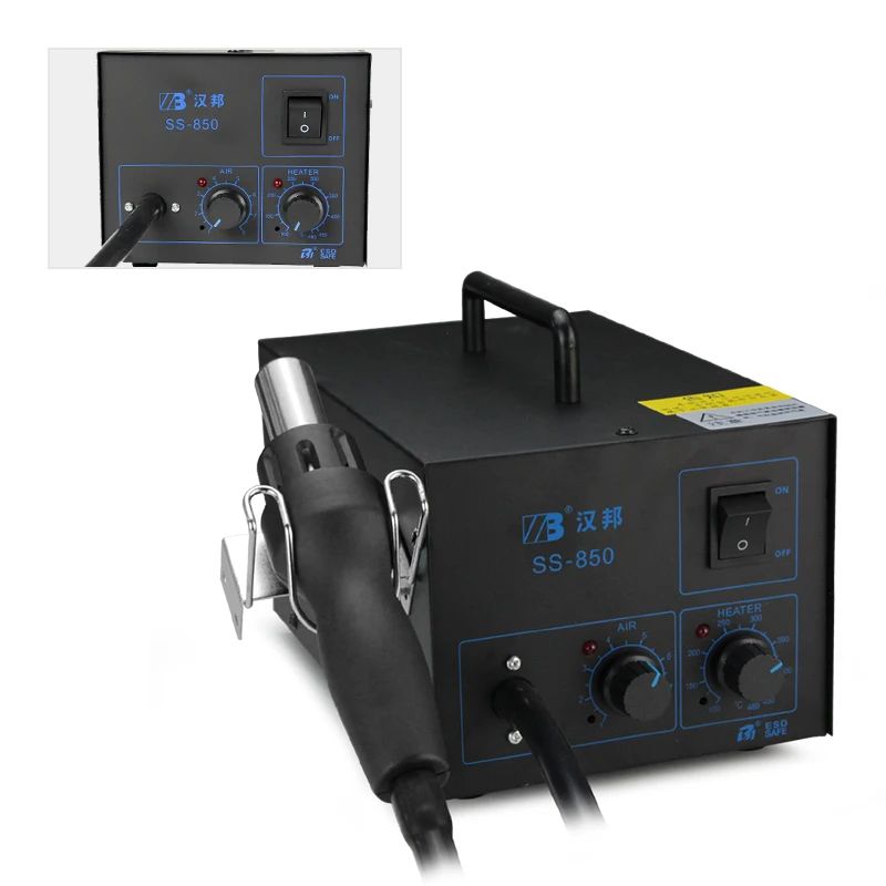 

ZhengBang SS850 Hot Air Gun Soldering Rework Station Disassembly Soldering Table 700W Digital Thermostatic BGA Soldering Station