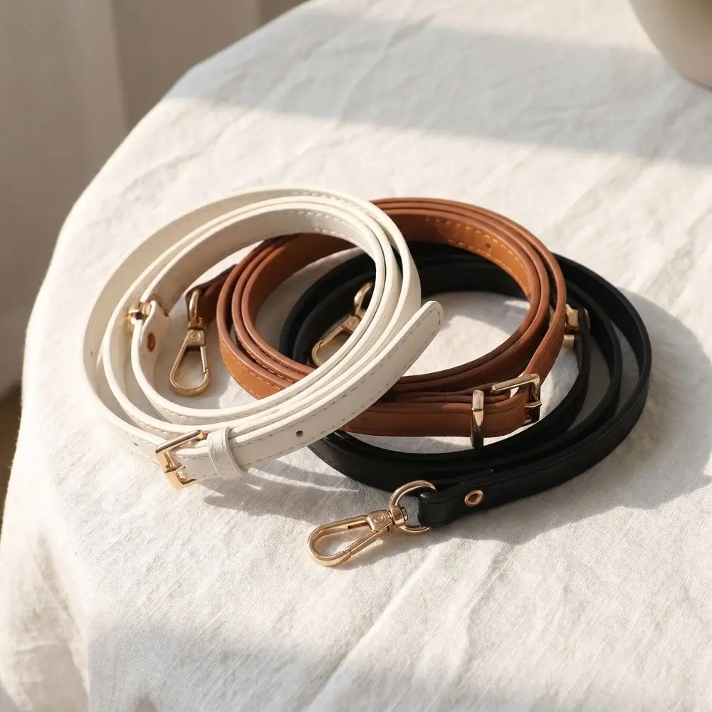 Elegant Black PU Leather Adjustable Crossbody Shoulder Bag Strap Replacement