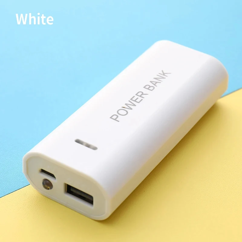 1/2pcs 5V 5600mAh 1 셀 18650 USB 전원 은행 배터리 충전기 케이스 DIY 박스 전화 전자 충전용 배터리 제외