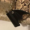 Bat crazy vegan vinyl faux leather black demon wing lighter case keychain 5