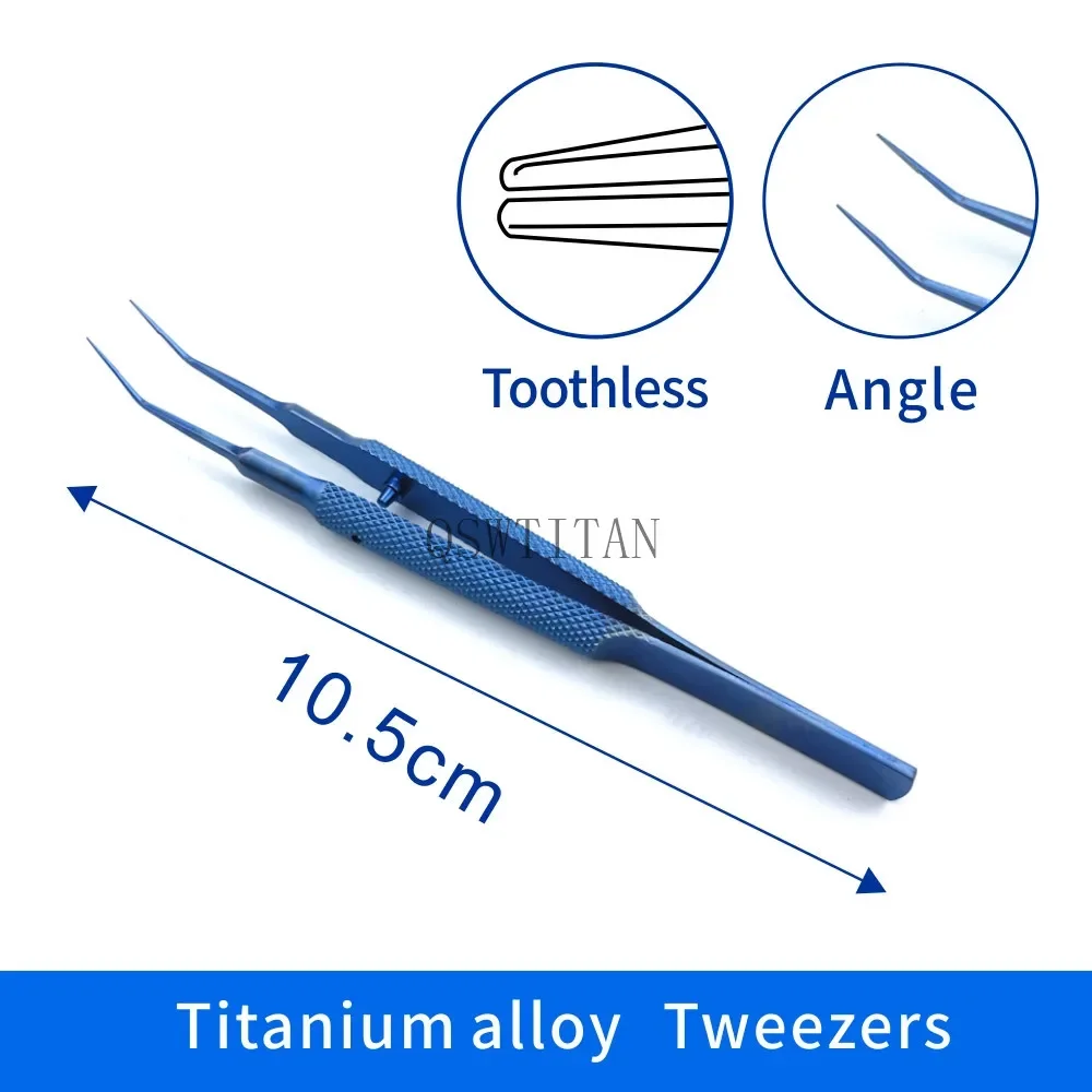 10.5CM Ophthalmic Microsurgical Forceps Tweezers Stainless Steel Surgical Tool Titanium ophthalmic tool surgical instruments capsulorhexis forceps