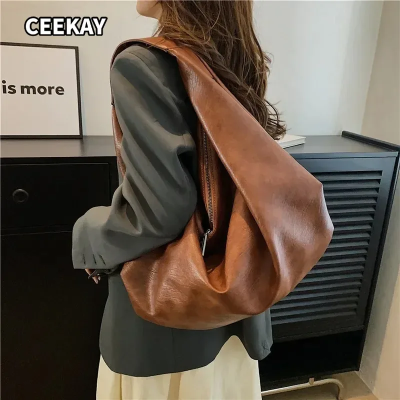 Grandi Borse a Spalla Nere per Donne, Borsa Shopper Hobo Grande, Borsa a Tracolla in Morbida Pelle di Qualità, Borsa da Viaggio per Signore