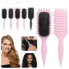 Women's Hair Comb Hollow Shaped Curly Hair Comb Scalp Massage And Anti-static Fluffy Hair Brush Hairstyle Tools Multi Functional 1