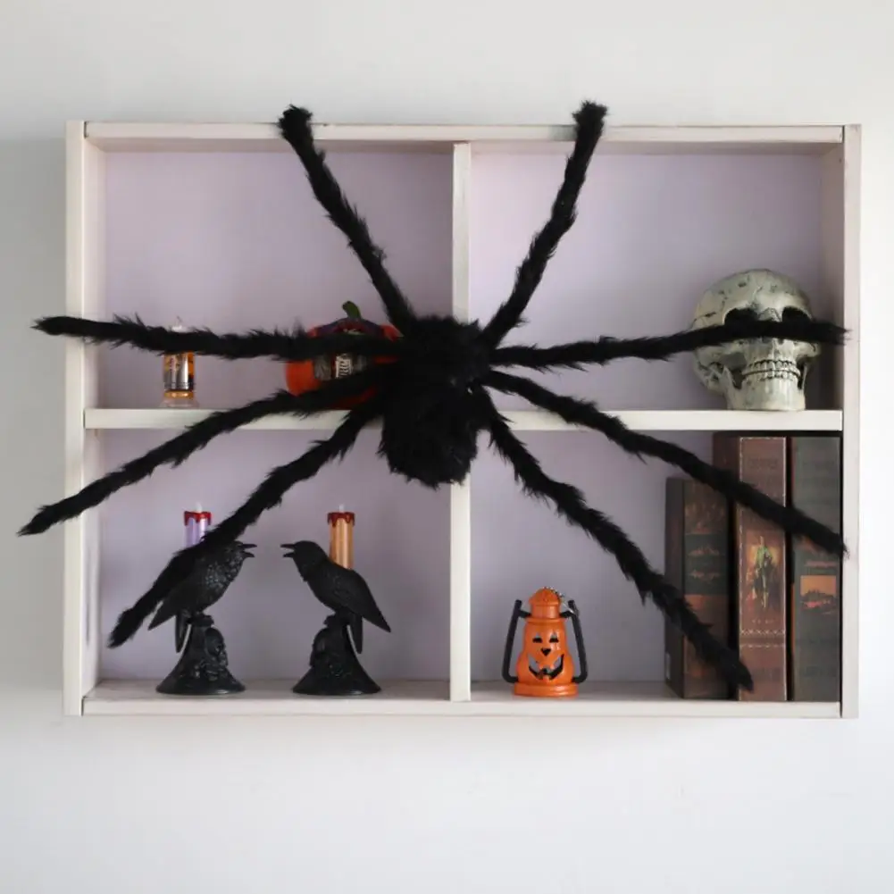 

Halloween Spider Decoration Halloween Spider Realistic Plush Spider Decorations for Halloween Parties Bendable for Escape Rooms