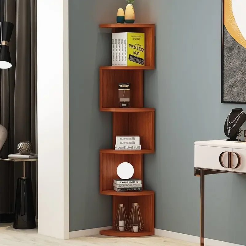 Bedroom Study Corner Simple Floor Creative Triangle Corner Multi-layer Shelf Home Living Room Bookshelf Bookcase Book Storage