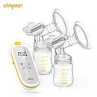 doopser Double Electric Breast Pump for Breastfeeding Hands Free Breast Pump 3 Modes 9 Suction Levels Low Noise Anti-Backflow 1