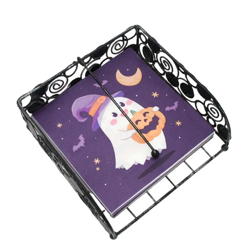 disposable tableware paper napkins Halloween Cocktail Napkins 20X Ghost With Pumpkin Cocktail Napkins 6.5X6.5Inch Decorative Dessert Dinner Hand Napkin Pumpkin