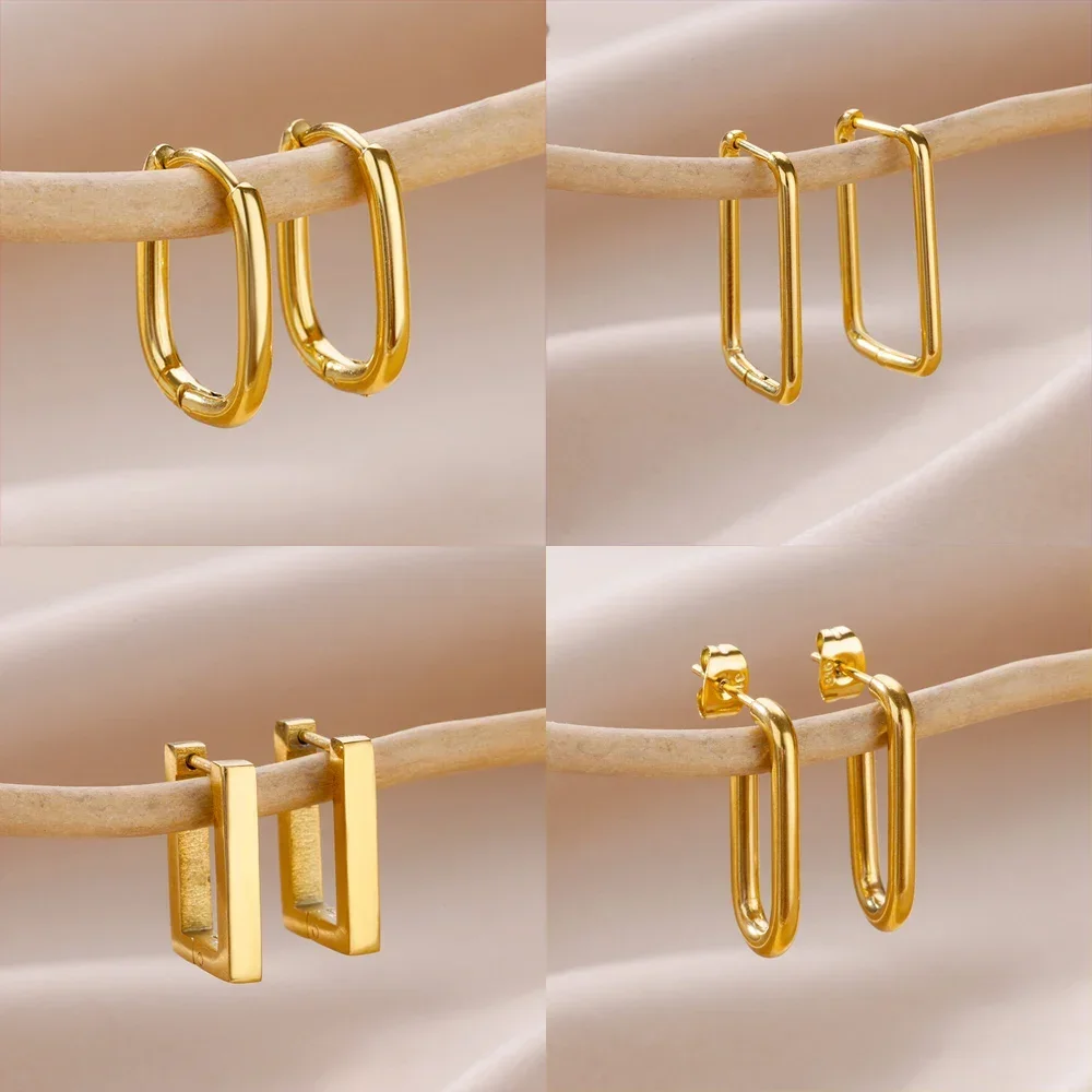 

Yhpup official store Earrings for Women Gold Plated Hoop EarringsTrending Wedding Party Jewelry Christmas Gift free shipping