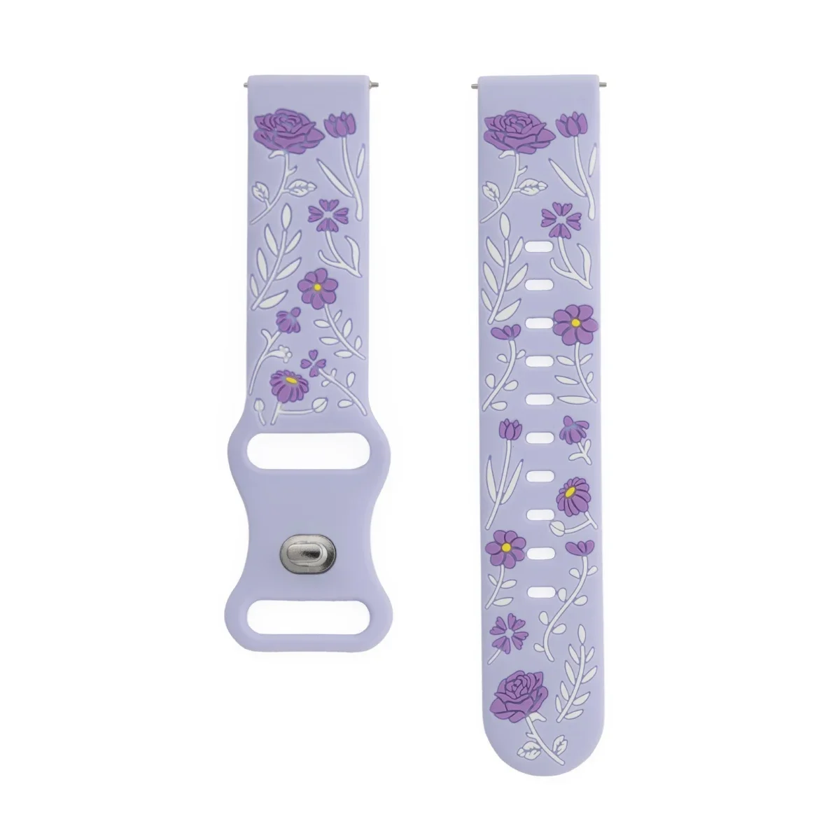 Silicone Engraved Watch Band - Adjustable 18mm/20mm/22mm Sizes