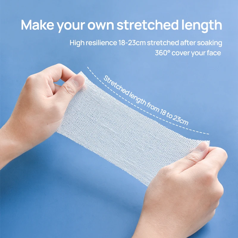200Pcs Wet Cotton Stretch Disposable Water Saving Cotton Pad Portable Makeup Cotton Breathable Facial Mask Paper Wet Compress 3