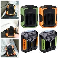 Personal Belt Clip Fan Portable Power Bank Flashlight Wearable Personal Fan Hanging Neck Fan for Outdoor Works Hiking Camping 1